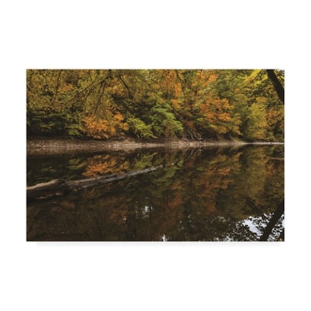 Kurt Shaffer 'Awesome Autumn On The River' Canvas Art,30x47